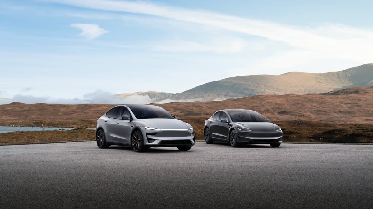 Tesla Model 3 beside competing electric cars